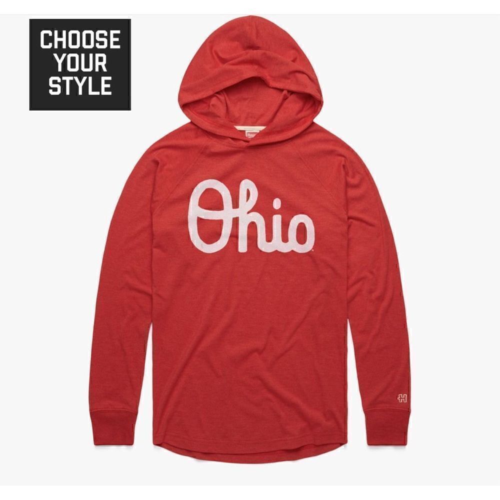 Homage Script Ohio Lightweight Hoodie Unisex, Size Small, NEW